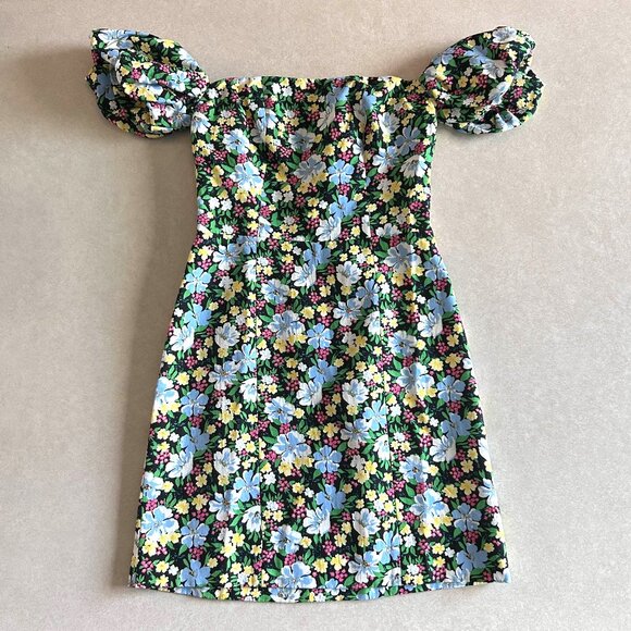 Maje Rapy Floral Off the Shoulder Dress ASO Emily in Paris - Picture 7 of 13